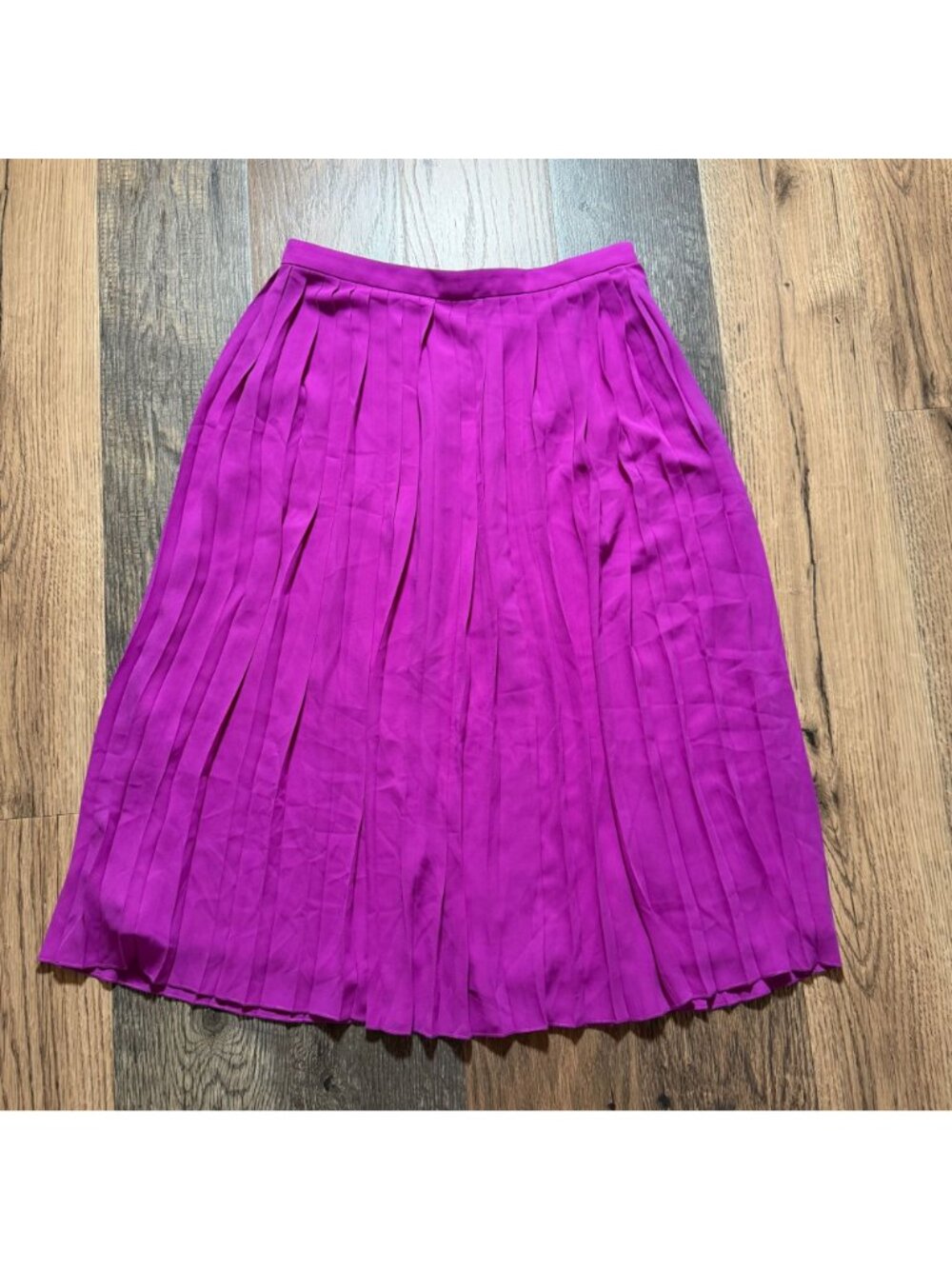 J. Crew Factory Long Pleated Midi Skirt Women's Size 4 in Radiant Fuchsia - EUC! - Picture 5 of 5